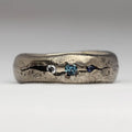 Vintage White & Blue Gold Ring