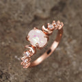 Moonlit Opal Ring with Celestial Sparkle