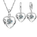 Timeless Heart Necklace and Earrings Set
